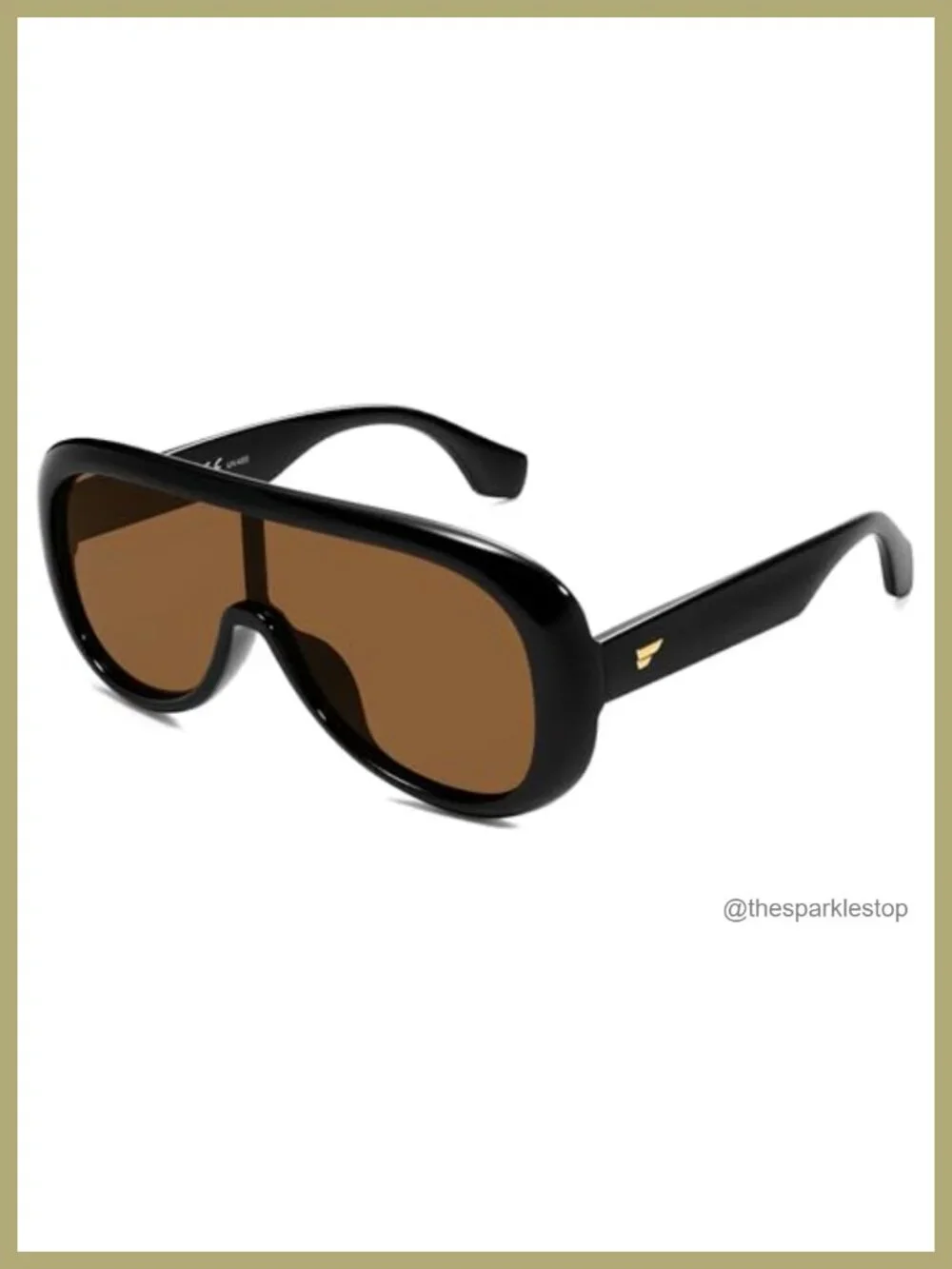Oversized Aviator Square Sunglasses for Women Men Trendy One-Piece Polarized